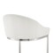 Armen Living Atherik Bar Stool in Brushed Stainless Steel with White Faux Leather 840254335790 - alternate 3
